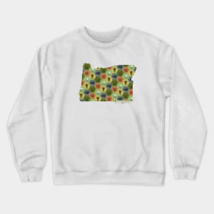 Oregon State Map Board Games Crewneck Sweatshirt